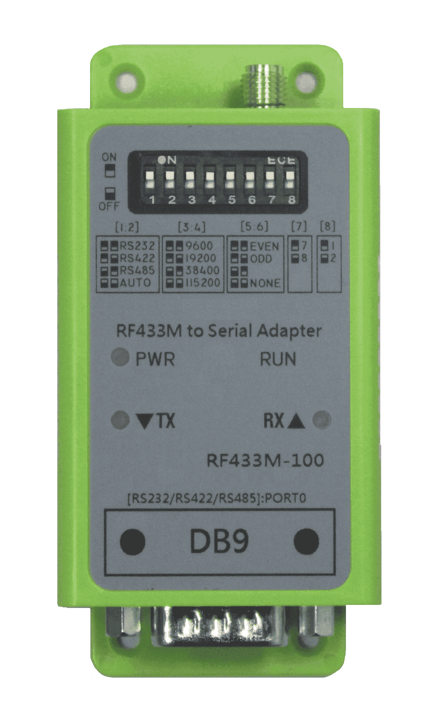 JC-RF433M-100 RS-232/485/422串列轉RF433通訊模組