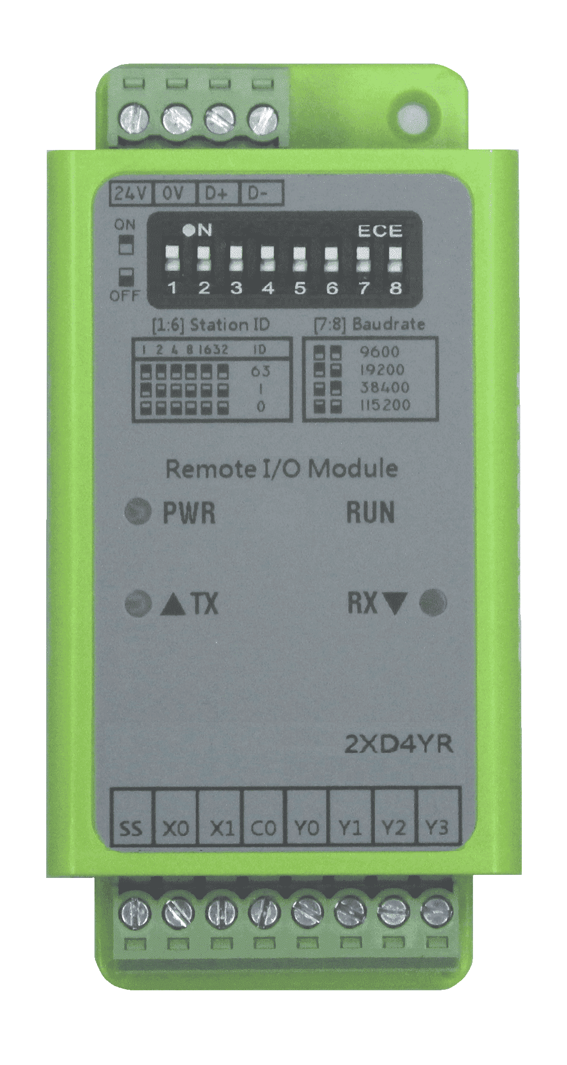 JM-2XD4YR 直流接點輸入&繼電器接點輸出模組